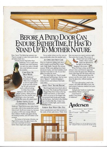 1993 andersen patio doors - andersen,